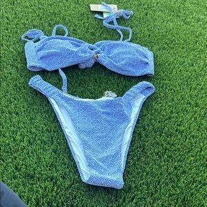 Blue Patterned Women’s Bikini Set